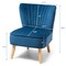 Costway Armless Accent Chair Modern Velvet Leisure Chair Single Upholstered